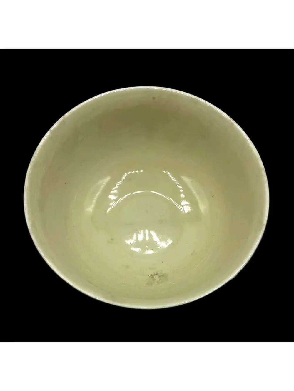 Vintage 1940s Hall China Mixing Bow, Red Poppy Pattern, Silver Rim